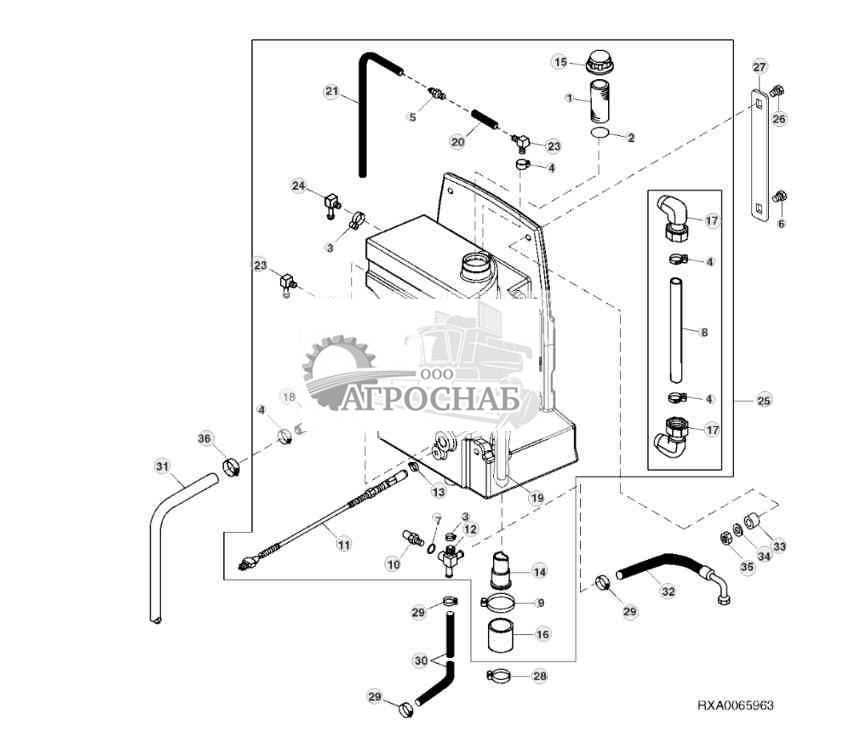Hydraulic Oil Reservoir (12-Speed Syncro24-Speed PowrSync™) 